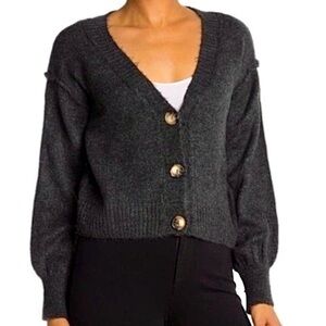 TopShop Cropped  Oversized Textured Cardigan